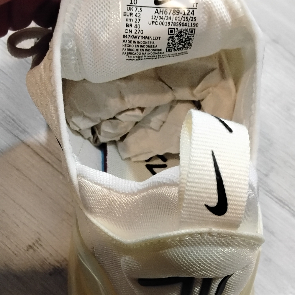 NEW Nike Womens Air Max 270 Cocounut Cream Yellow Translucent Air Unit Size 10 - Picture 9 of 12